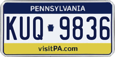 PA license plate KUQ9836