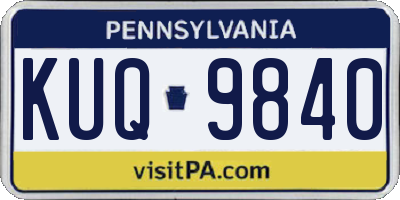 PA license plate KUQ9840