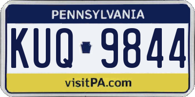 PA license plate KUQ9844