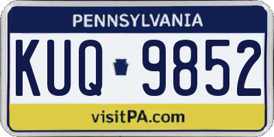 PA license plate KUQ9852