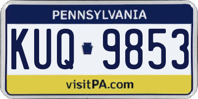 PA license plate KUQ9853