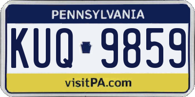 PA license plate KUQ9859
