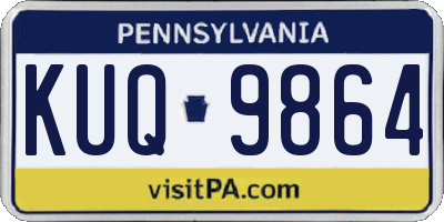 PA license plate KUQ9864