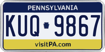 PA license plate KUQ9867