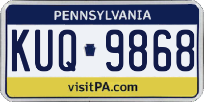 PA license plate KUQ9868