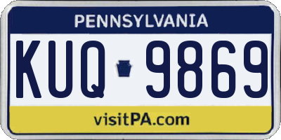 PA license plate KUQ9869