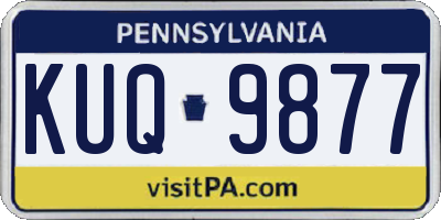 PA license plate KUQ9877