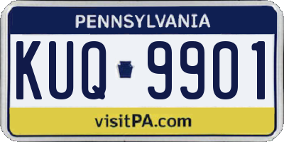 PA license plate KUQ9901