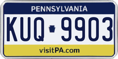 PA license plate KUQ9903