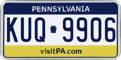 PA license plate KUQ9906