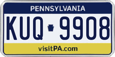 PA license plate KUQ9908
