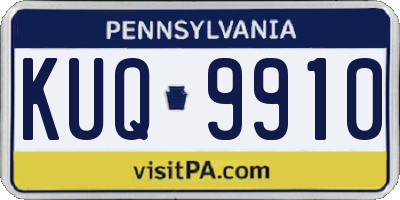 PA license plate KUQ9910