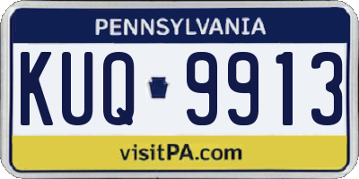 PA license plate KUQ9913