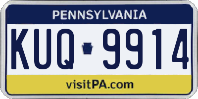 PA license plate KUQ9914