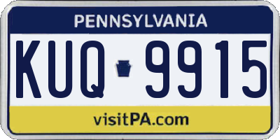 PA license plate KUQ9915
