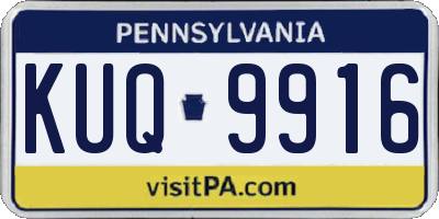 PA license plate KUQ9916