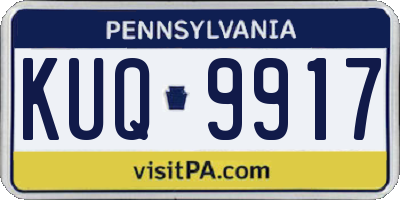 PA license plate KUQ9917