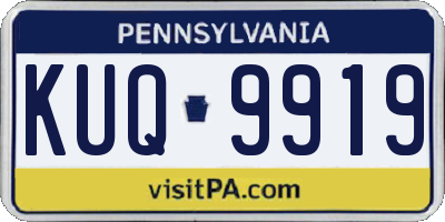 PA license plate KUQ9919
