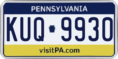 PA license plate KUQ9930