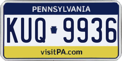 PA license plate KUQ9936