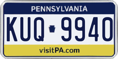 PA license plate KUQ9940