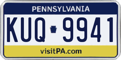 PA license plate KUQ9941