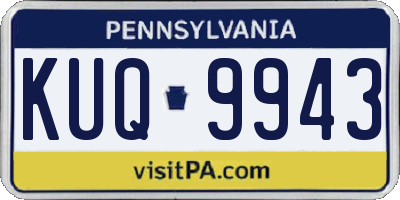 PA license plate KUQ9943