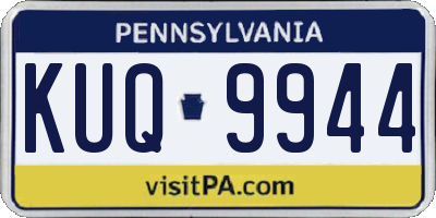 PA license plate KUQ9944