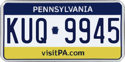 PA license plate KUQ9945