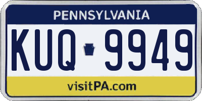 PA license plate KUQ9949