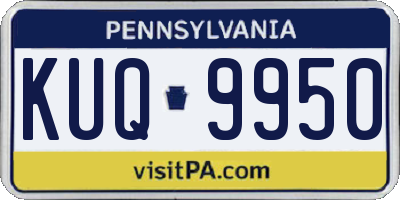 PA license plate KUQ9950