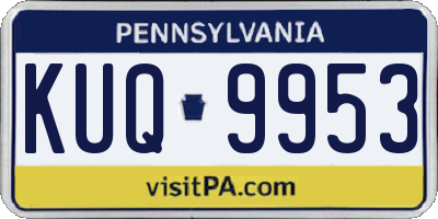 PA license plate KUQ9953