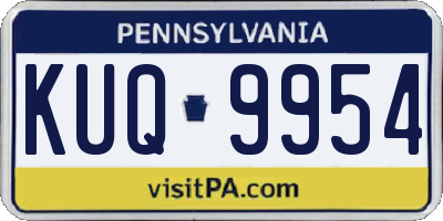 PA license plate KUQ9954
