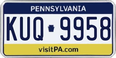 PA license plate KUQ9958