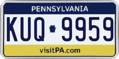 PA license plate KUQ9959