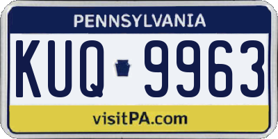 PA license plate KUQ9963