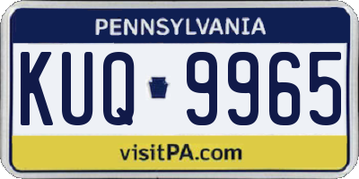 PA license plate KUQ9965