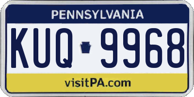 PA license plate KUQ9968