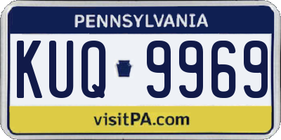 PA license plate KUQ9969