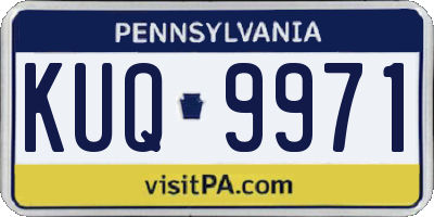 PA license plate KUQ9971