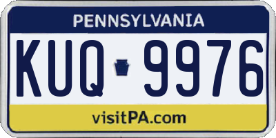 PA license plate KUQ9976