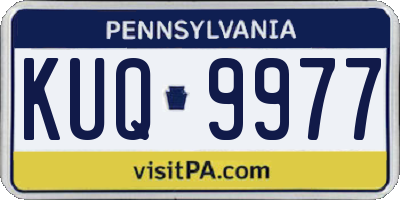 PA license plate KUQ9977