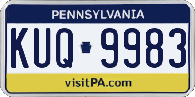 PA license plate KUQ9983