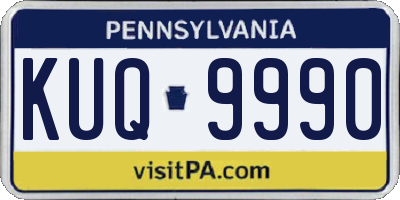 PA license plate KUQ9990