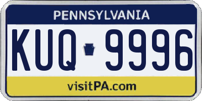 PA license plate KUQ9996