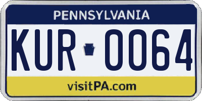PA license plate KUR0064