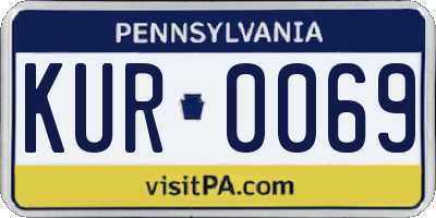 PA license plate KUR0069