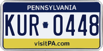 PA license plate KUR0448