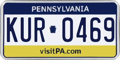 PA license plate KUR0469