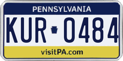 PA license plate KUR0484